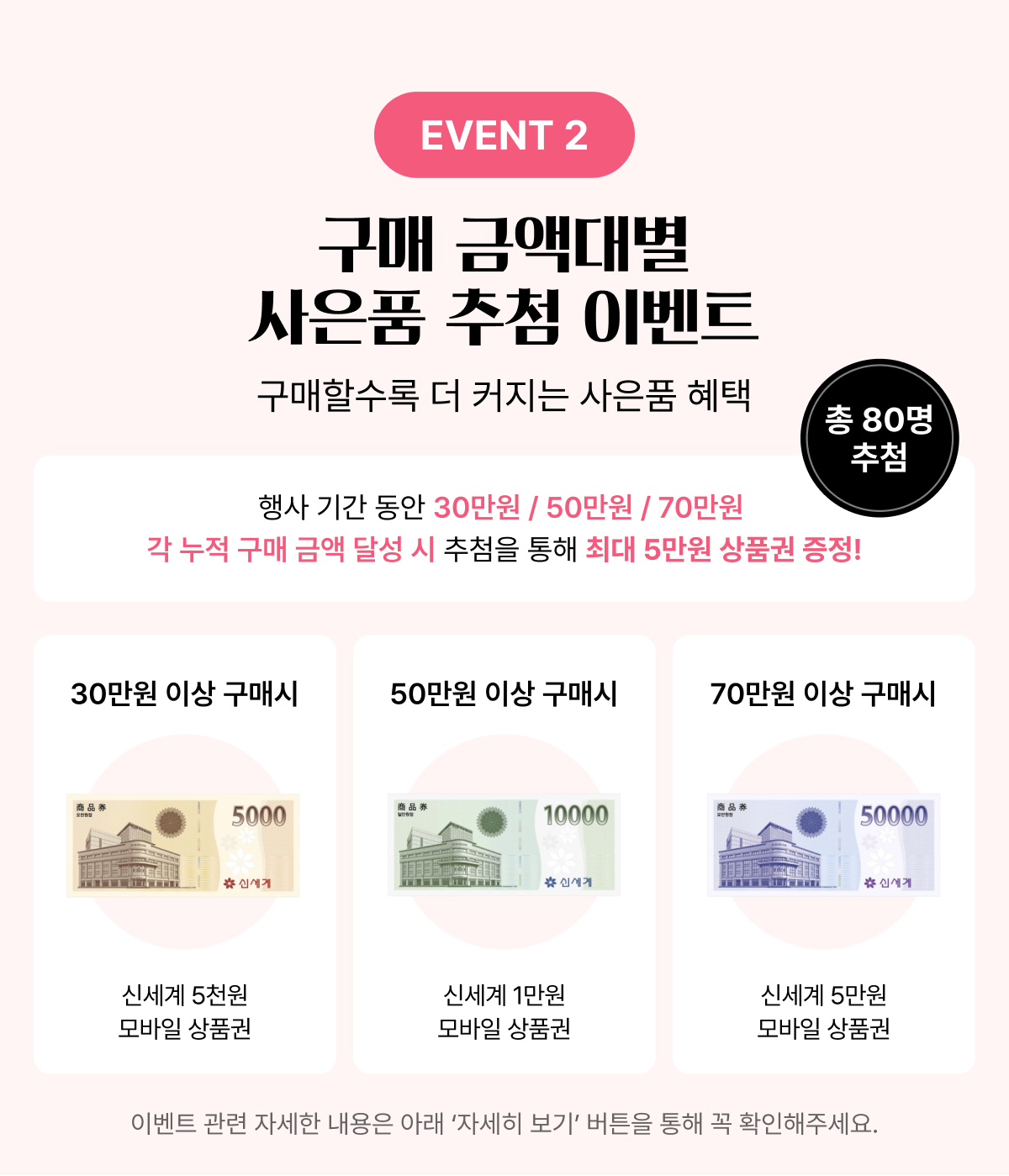 EVENT 2 - ���� �ݾ״뺰 ����ǰ ��÷ �̺�Ʈ